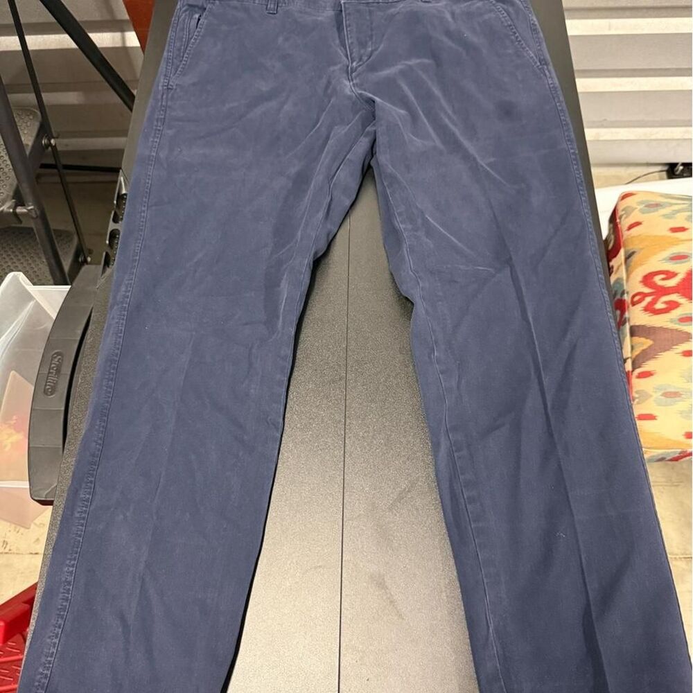 Dockers Men's Navy and Blue Trousers